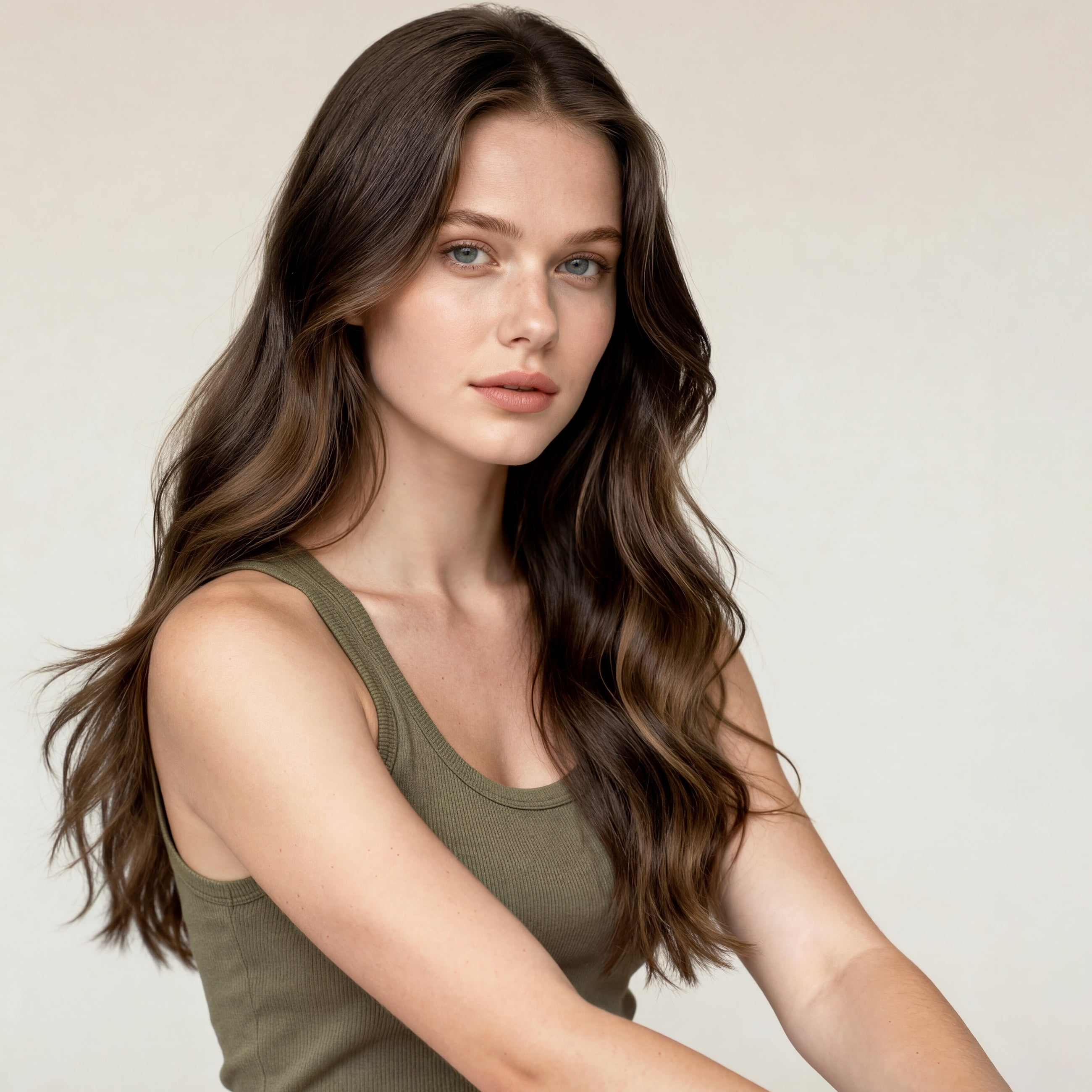 Tape extensions - Dark Chocolate Brown Balayage 1A+4