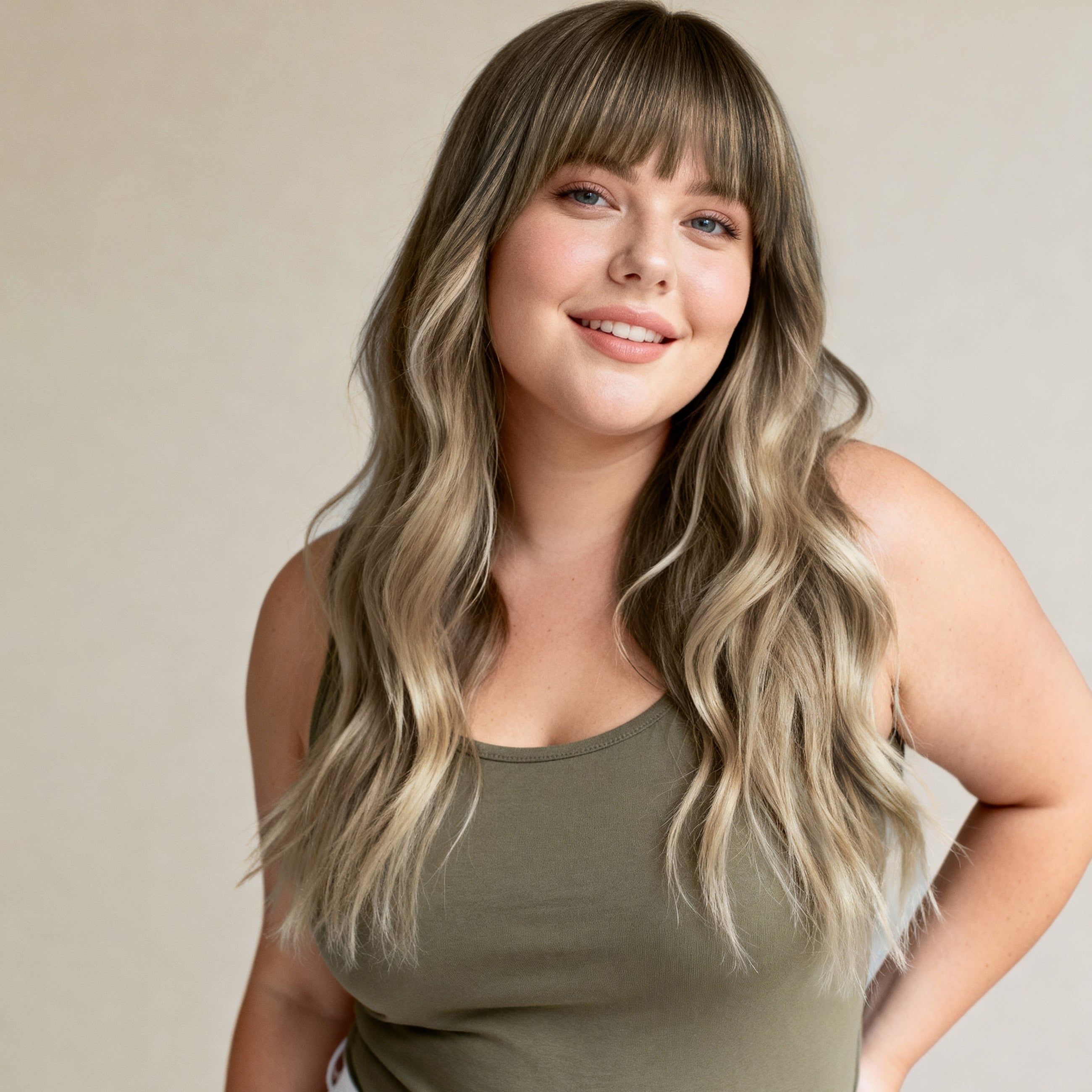 Invisible weft - Beige Blonde Balayage 3B+16B