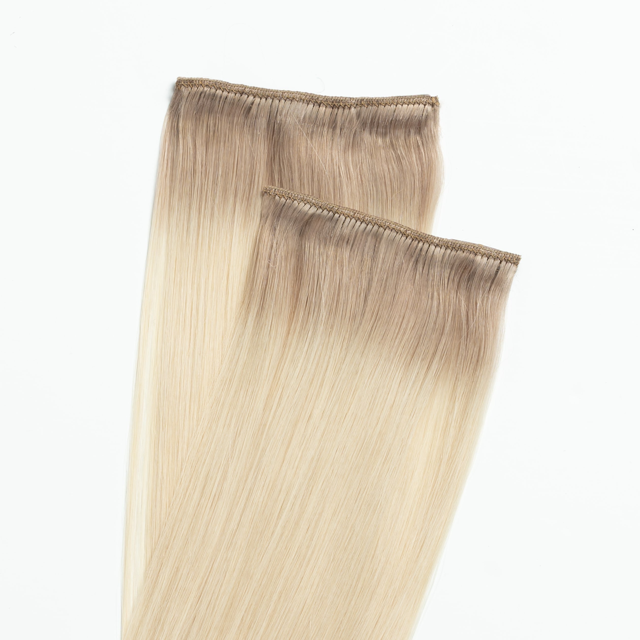 Clip in extensions - Light Ash Blonde Root 16B+60B