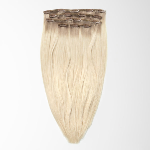 Clip in extensions - Light Ash Blonde Root 16B+60B Clip in extensions - Light Ash Blonde Root 16B+60B
