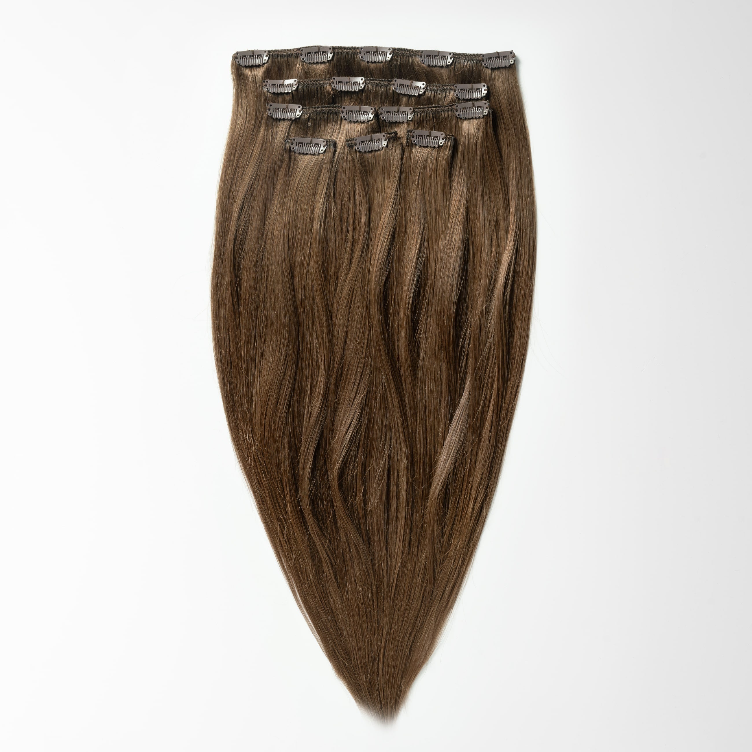 Clip in extensions - Light Chocolate Brown 2B