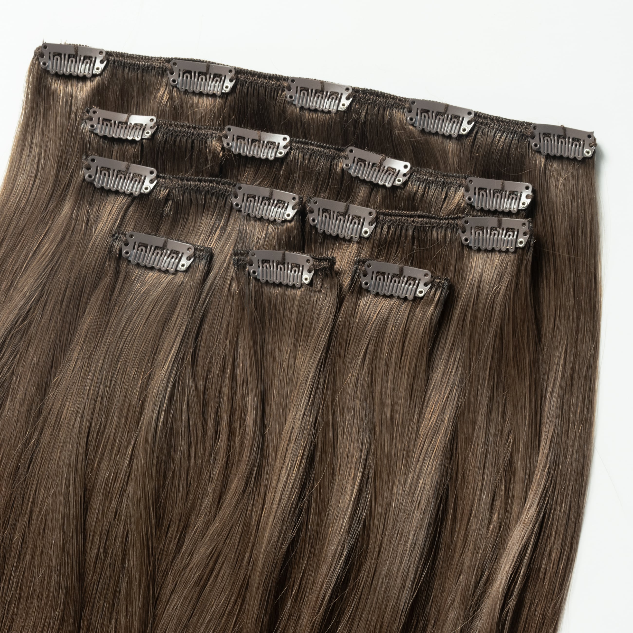 Clip in extensions - Dark Ash Brown 2C