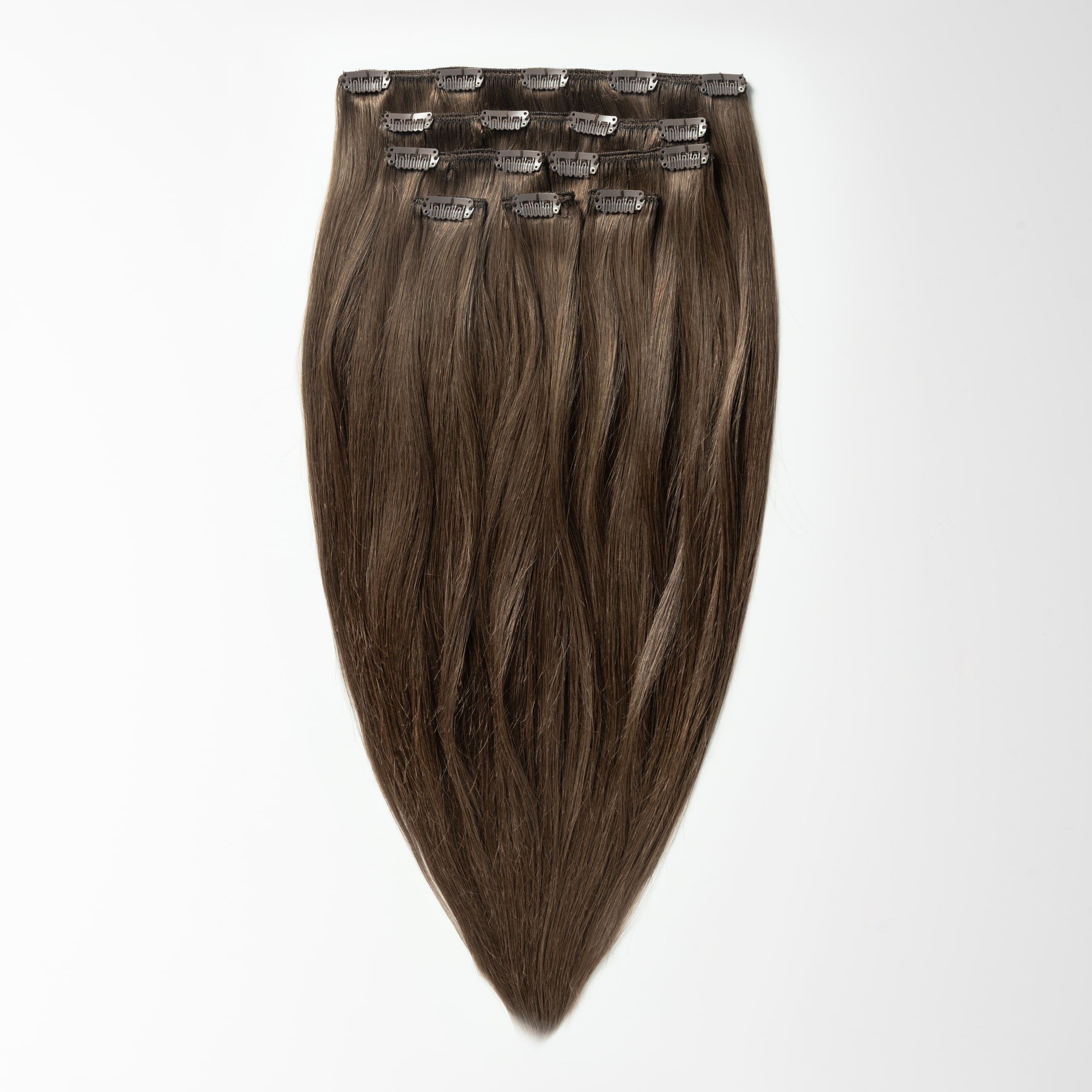 Clip in extensions - Dark Ash Brown 2C