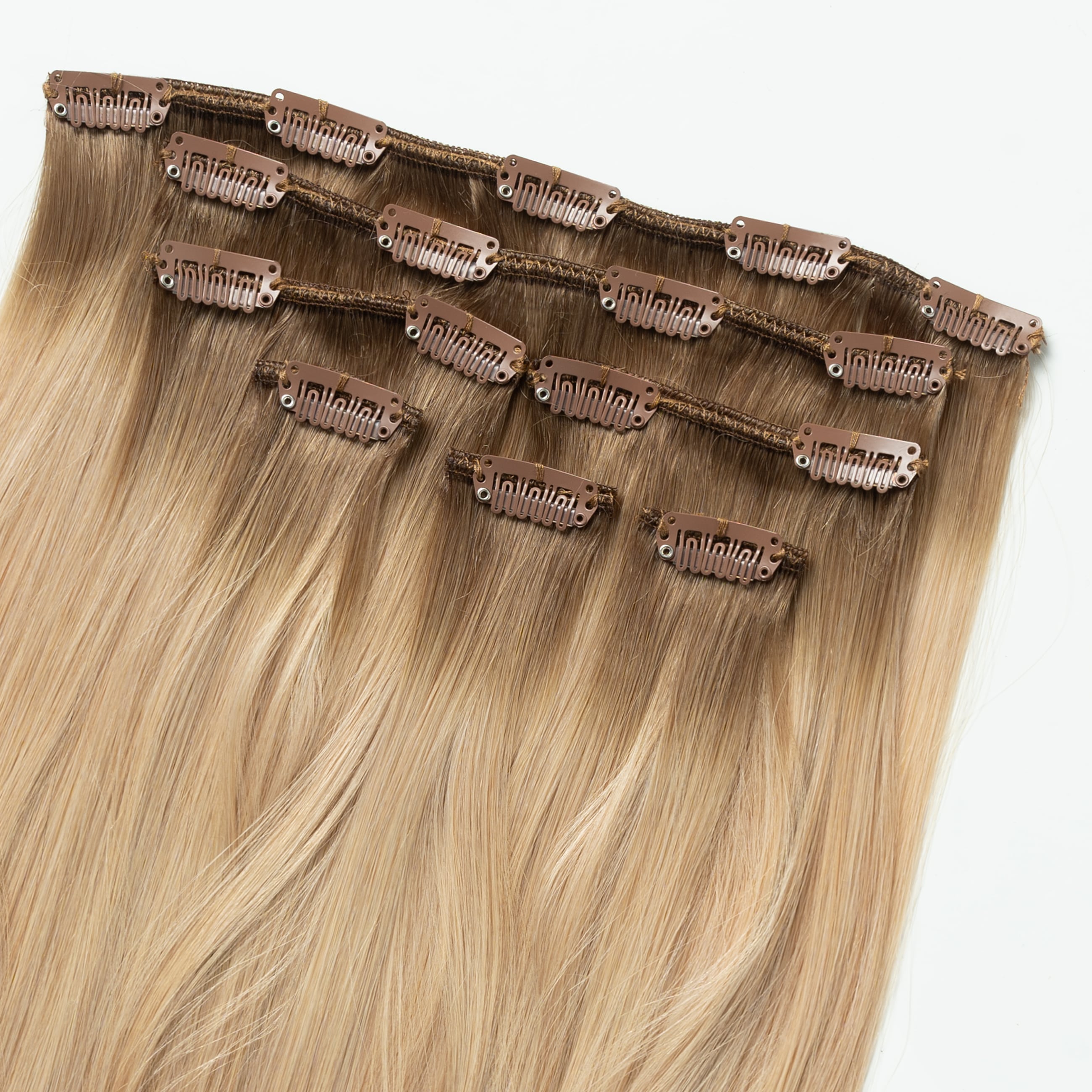 Clip in extensions - Natural Blonde Root 5B+15