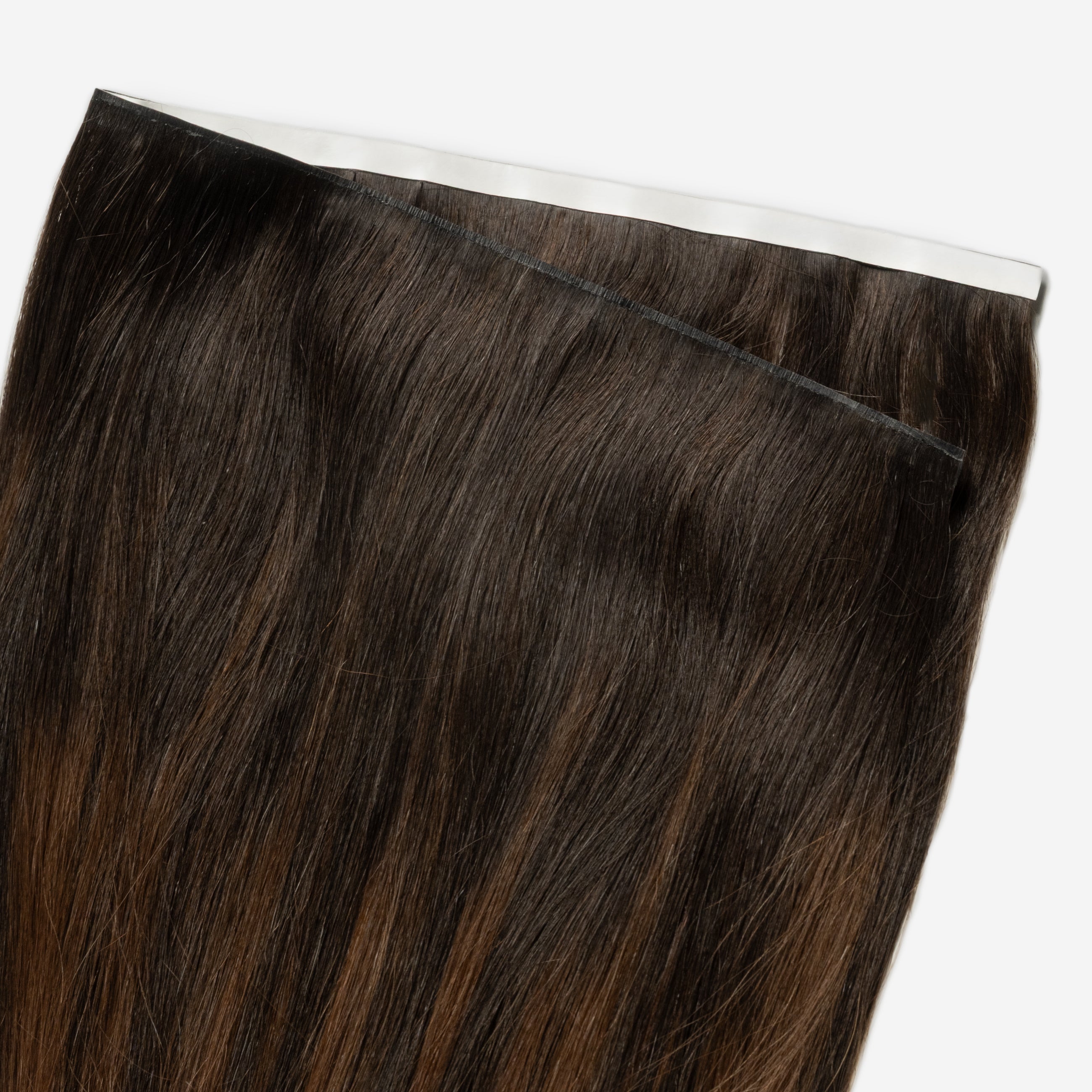 Invisible Tape Weft - Dark Chocolate Brown Balayage 1A+4
