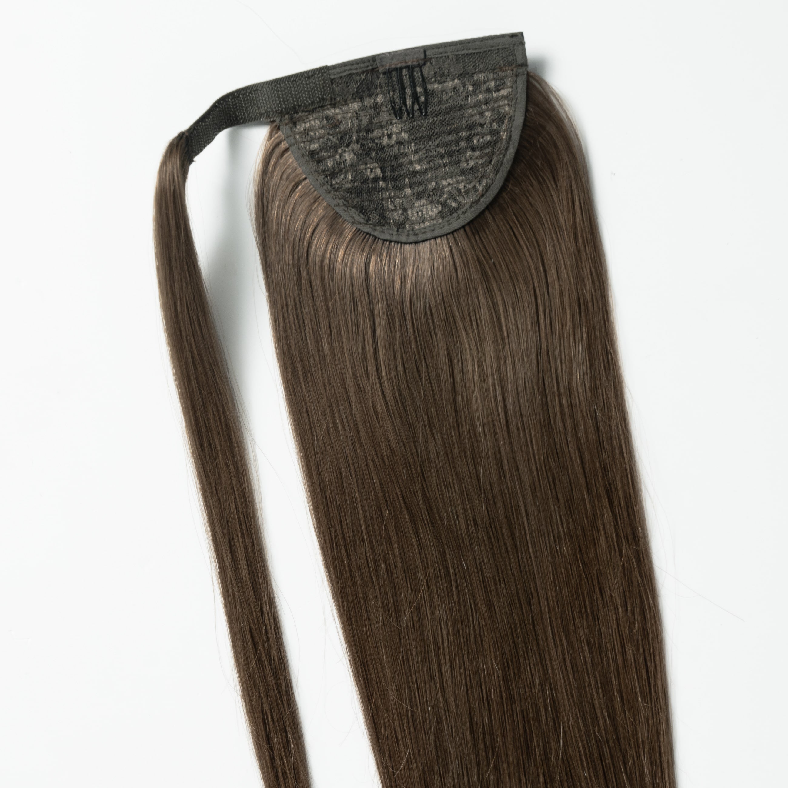 Ponytail extensions - Dark Ash Brown 2C