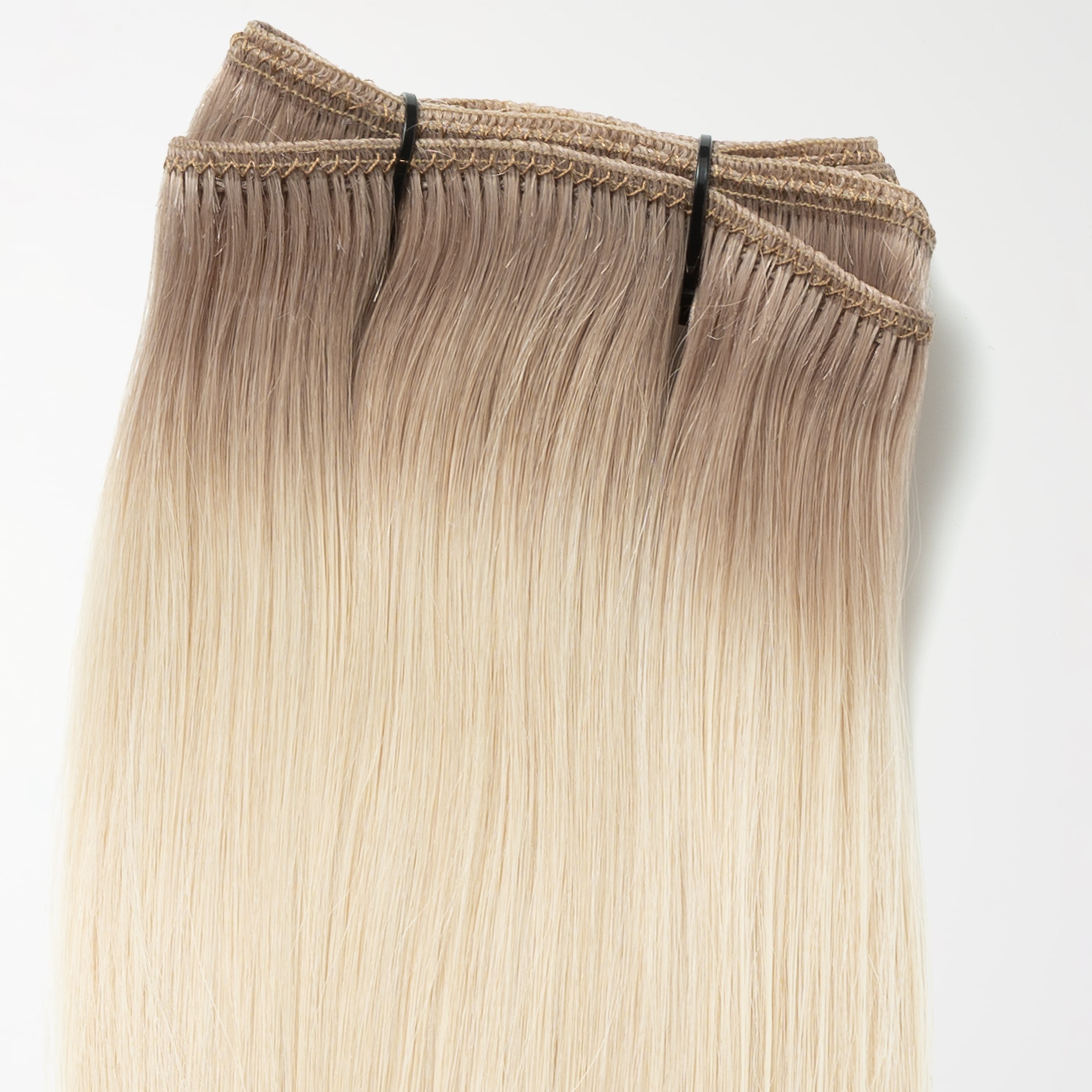 Weft extensions - Light Ash Blonde Root 16B+60B