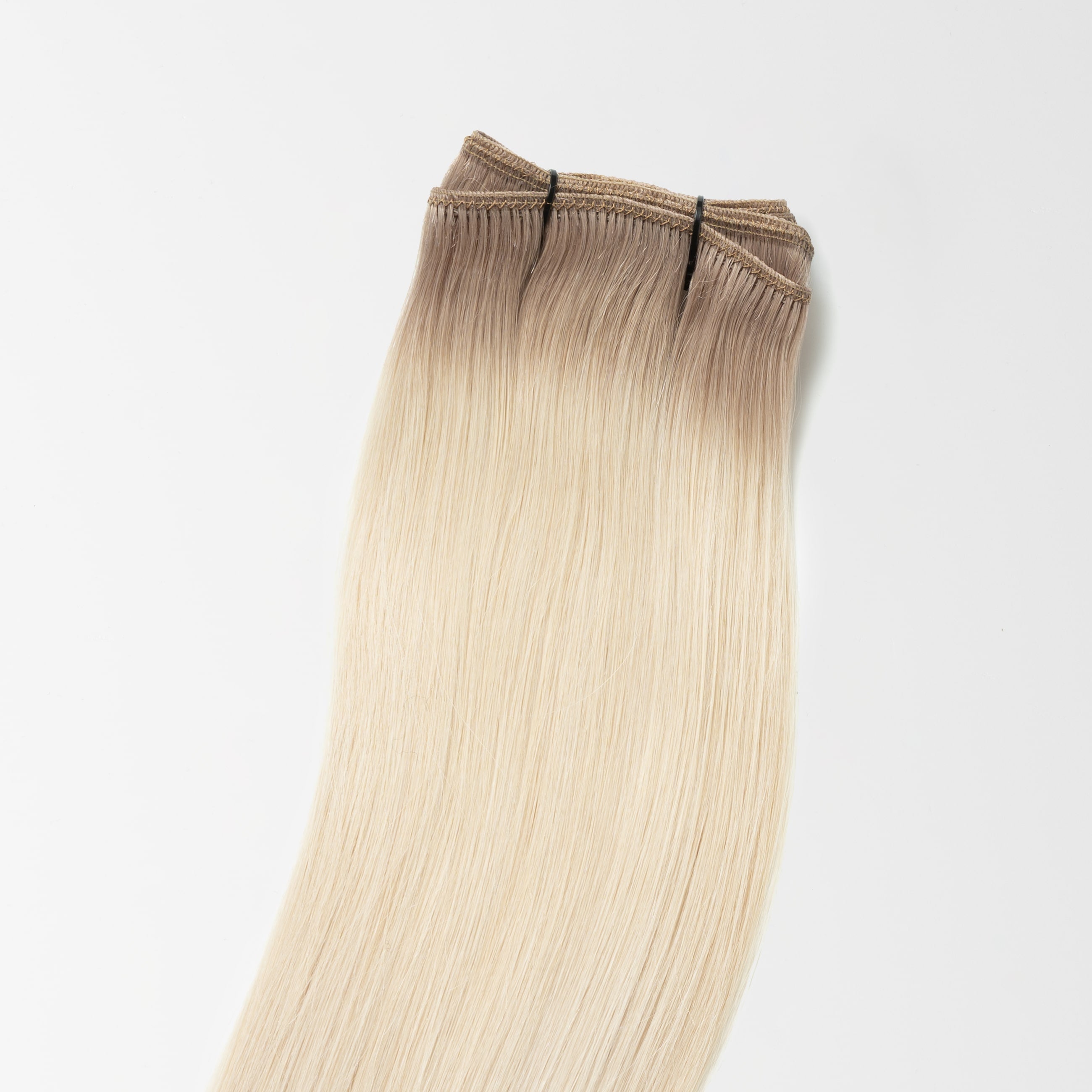 Weft extensions - Light Ash Blonde Root 16B+60B
