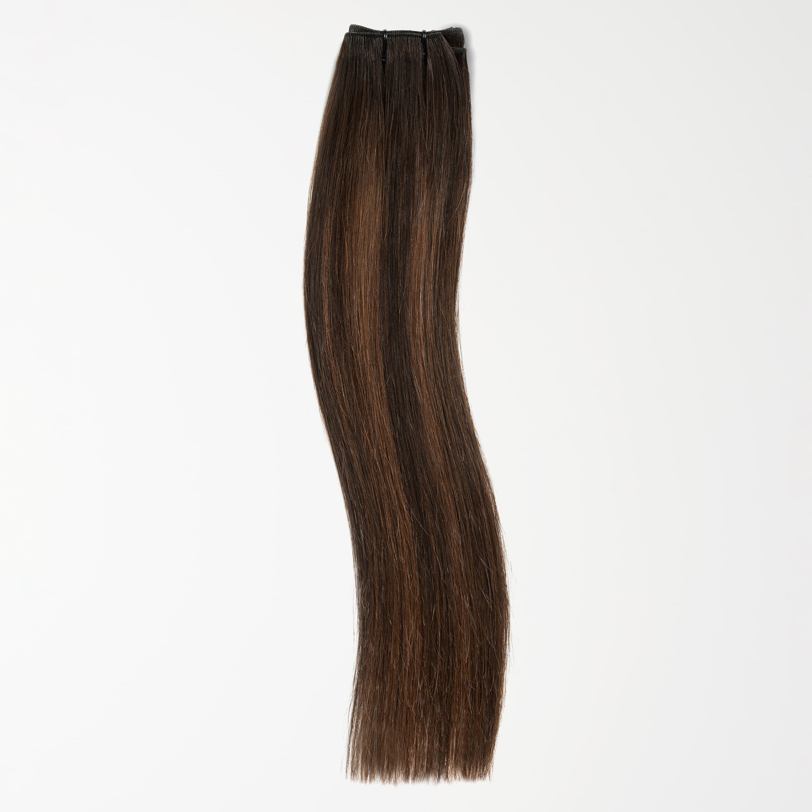 Weft extensions - Dark Chocolate Brown Balayage 1A+4
