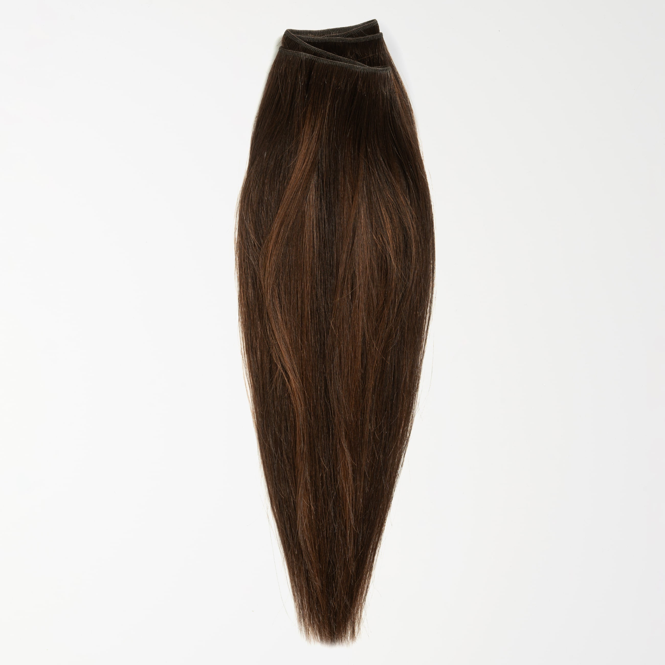 Weft extensions - Dark Chocolate Brown Balayage 1A+4
