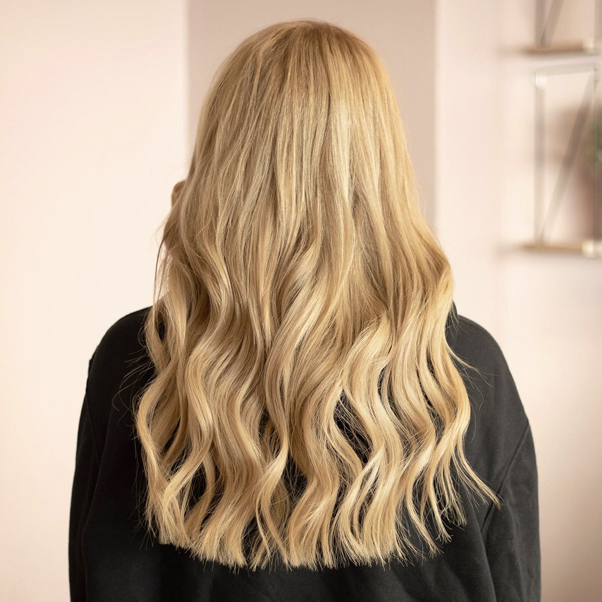 Weft extensions - Natural Blonde Root 5B+15