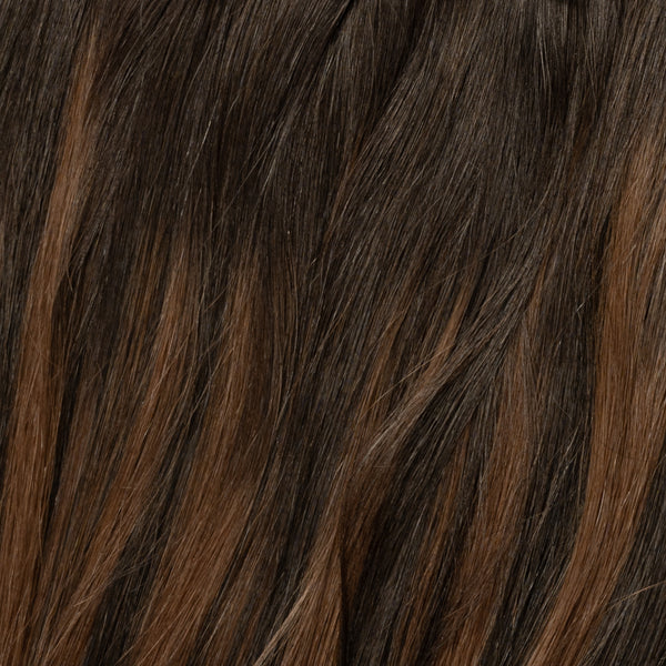 Invisible Tape Weft - Dark Chocolate Brown Balayage 1A+4