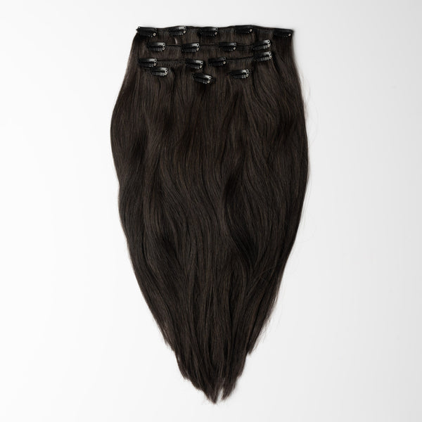 Clip in extensions - Dark Ash Brown 2C