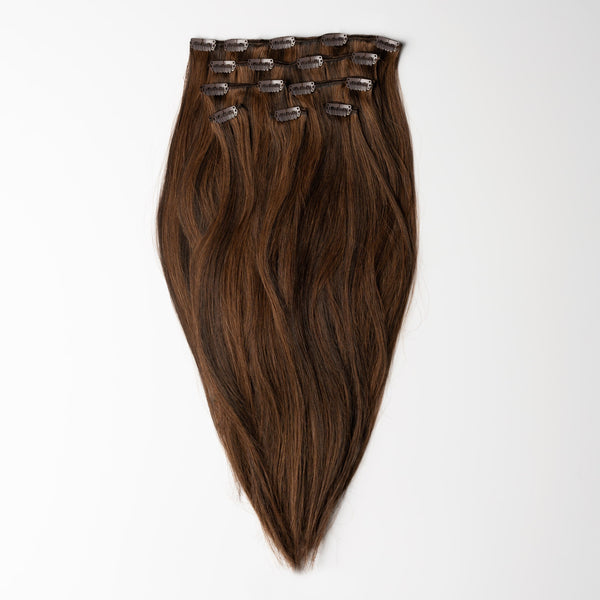 Clip in extensions - Dark Ash Brown 2C