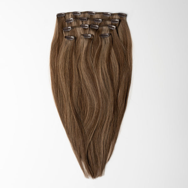 Clip in extensions - Dark Ash Brown 2C