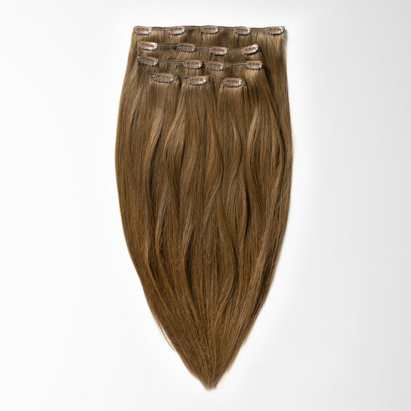 Clip in extensions - Dark Ash Brown 2C