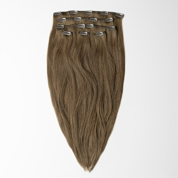 Clip in extensions - Dark Ash Brown 2C