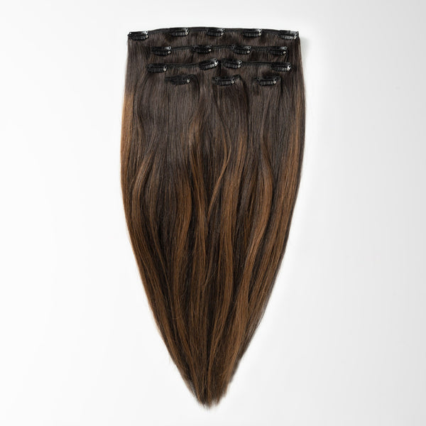 Clip in extensions - Dark Ash Brown 2C