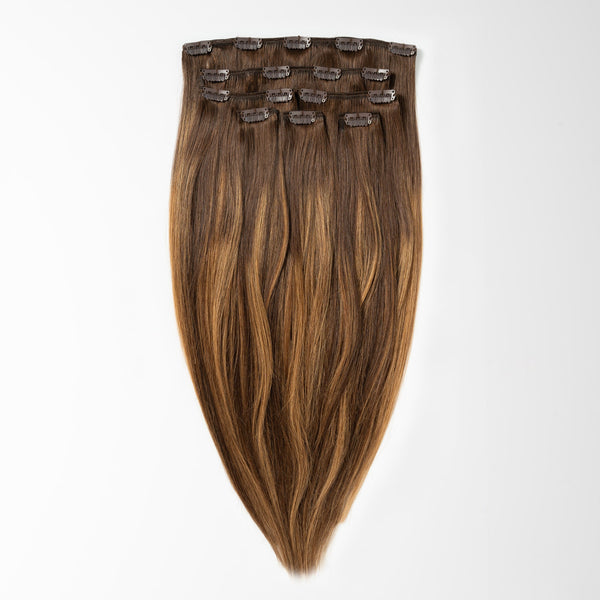 Clip in extensions - Dark Ash Brown 2C