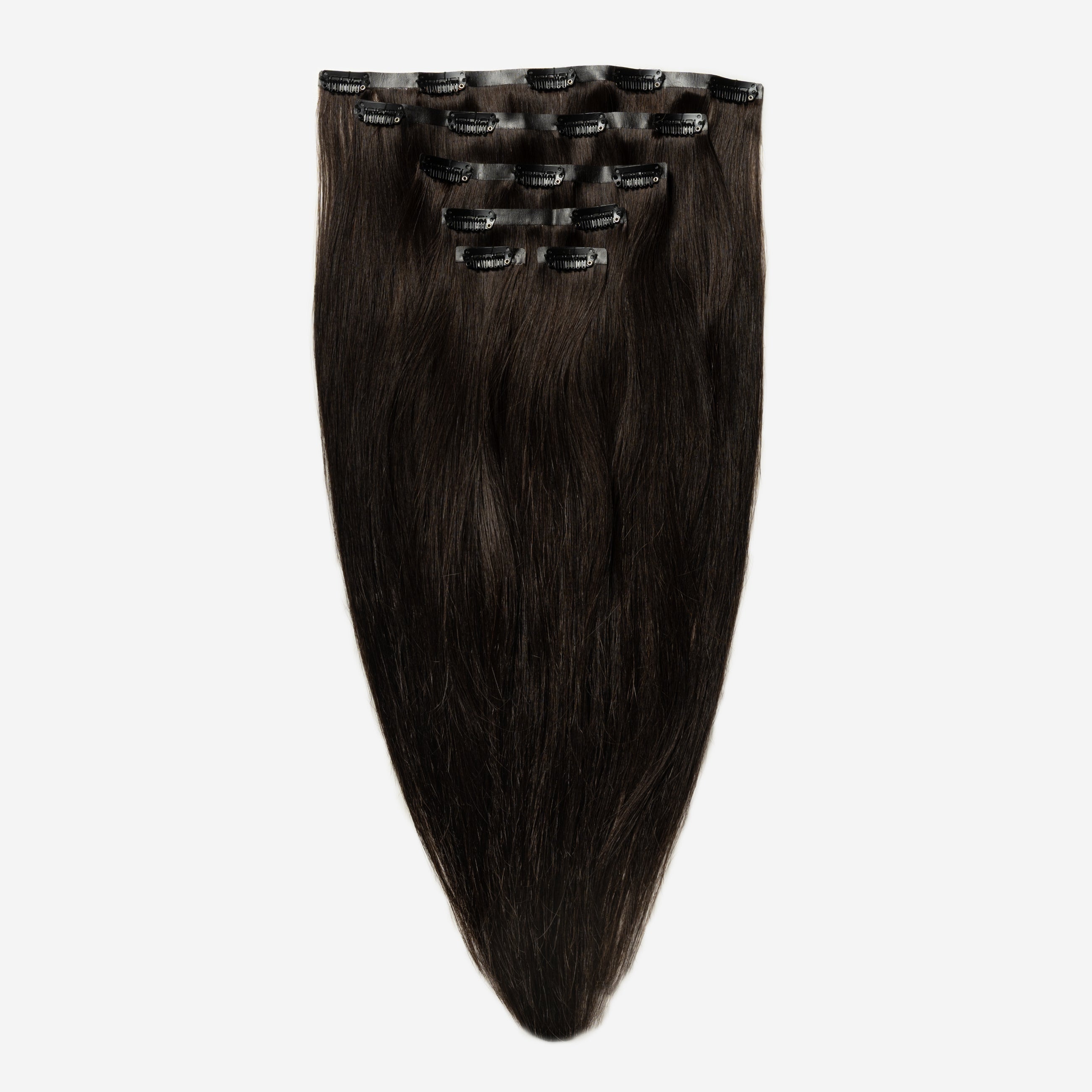 Invisible Clip In - Dark Natural Brown 1A