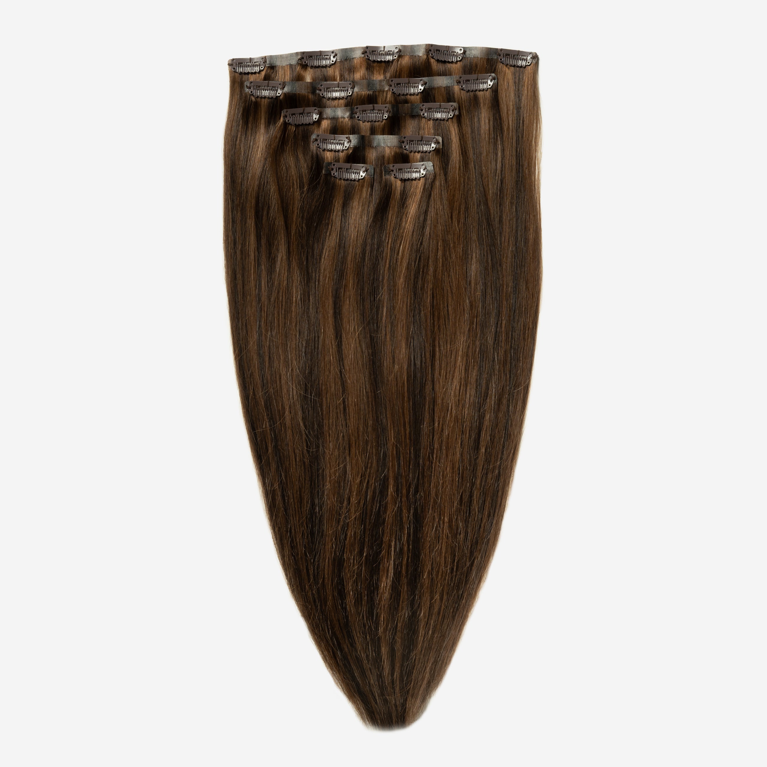 Invisible Clip In - Dark Chocolate Brown Mix 1B/4