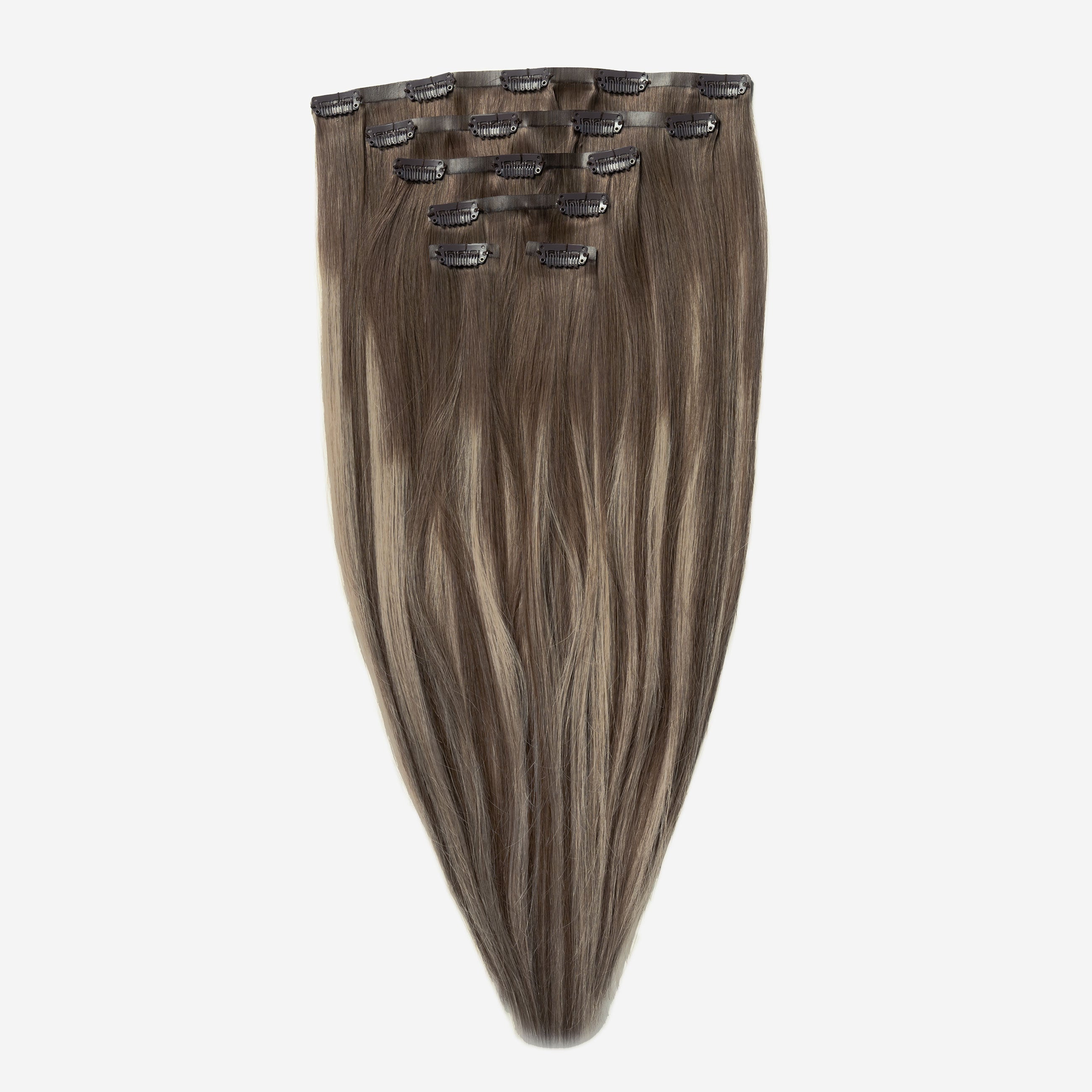 Invisible Clip In - Ash Brown Balayage 2C+5B