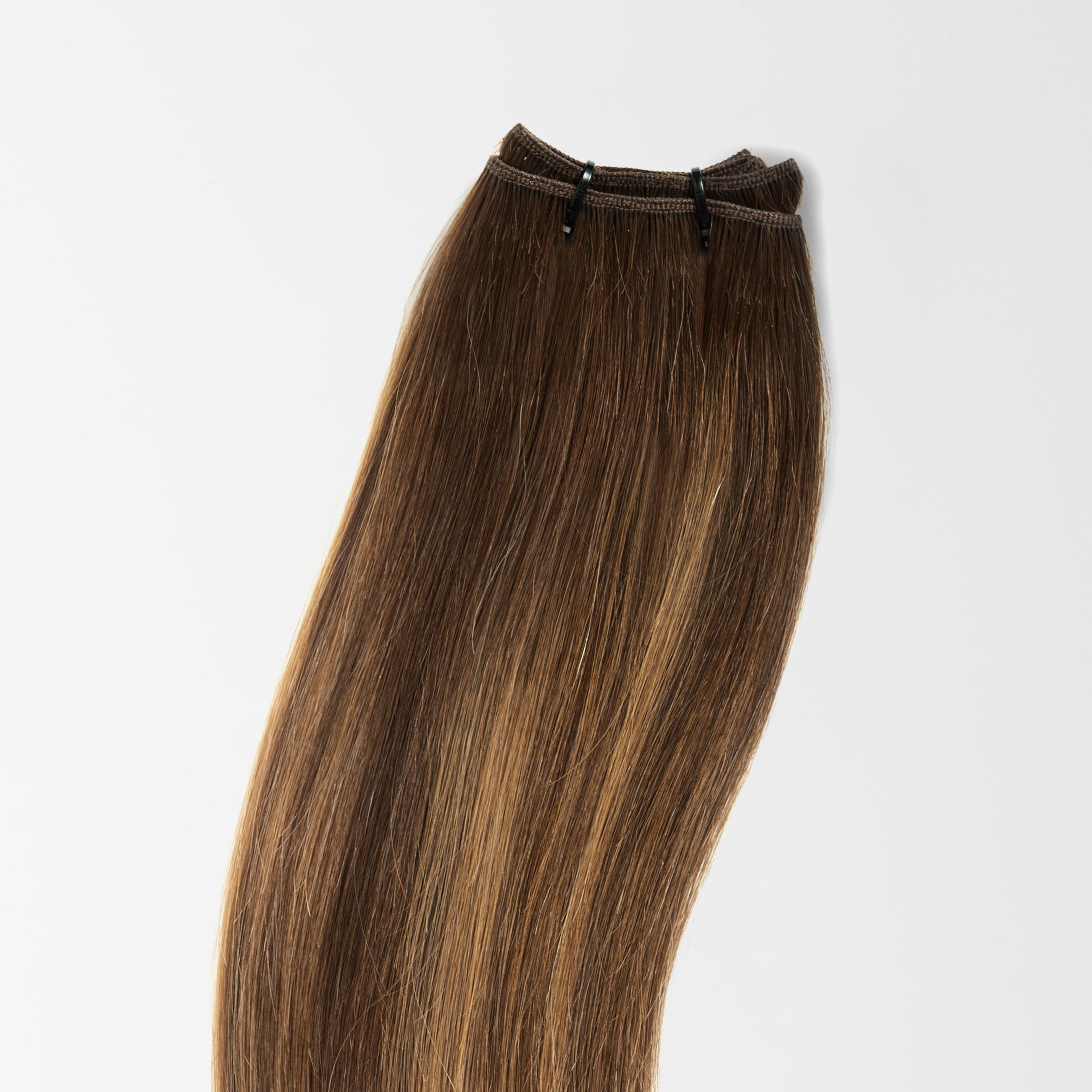 Weft extensions - Warm Brown Balayage 2+7